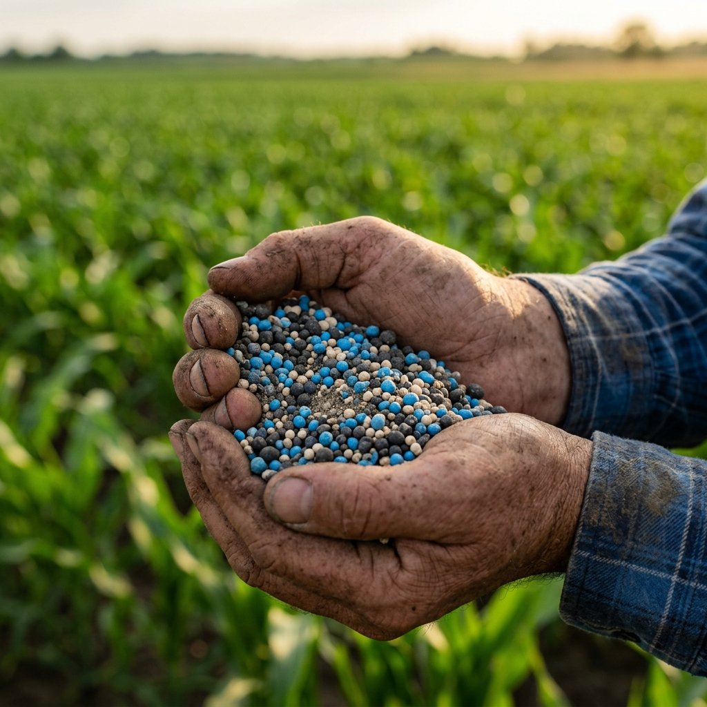 Premium NPK fertilizer granules — compound blend